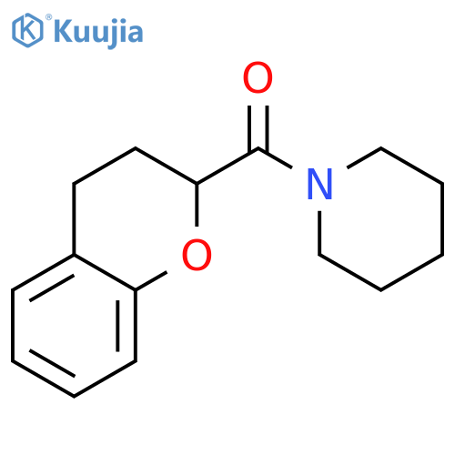 Piperidine, 1-[(3,4-dihydro-2H-1-benzopyran-2-yl)carbonyl]- structure