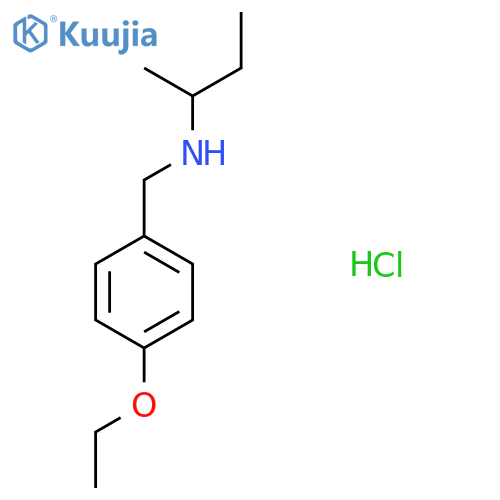 (Butan-2-yl)[(4-ethoxyphenyl)methyl]amine hydrochloride structure