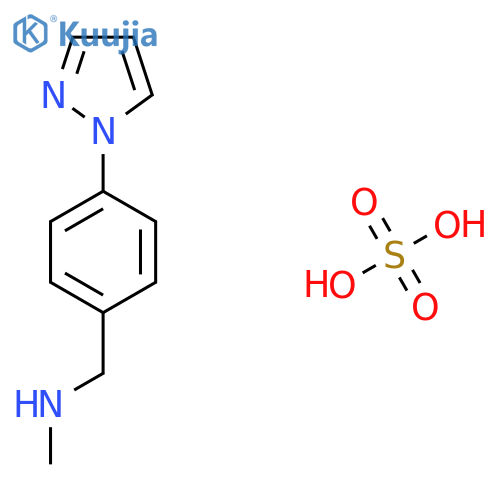 N-Methyl-1-[4-(1H-pyrazol-1-yl)phenyl]methanamine hemisulfate structure