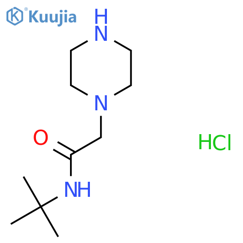 N-tert-butyl-2-(piperazin-1-yl)acetamide hydrochloride structure