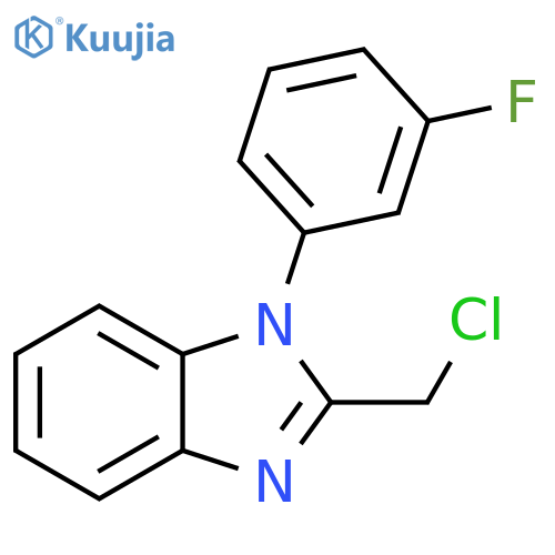 2-(chloromethyl)-1-(3-fluorophenyl)-1H-1,3-benzodiazole structure