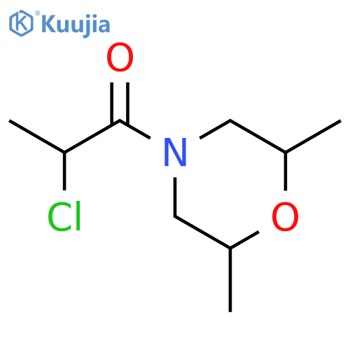 2-chloro-1-(2,6-dimethylmorpholin-4-yl)propan-1-one structure