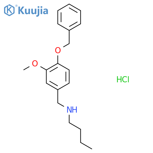 {[4-(Benzyloxy)-3-methoxyphenyl]methyl}(butyl)amine hydrochloride structure