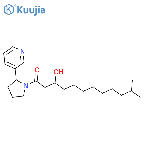 3-(2-Pyrrolidinyl)pyridine; (ξ)-form, N-(3-Hydroxy-11-methyldodecanoyl) structure