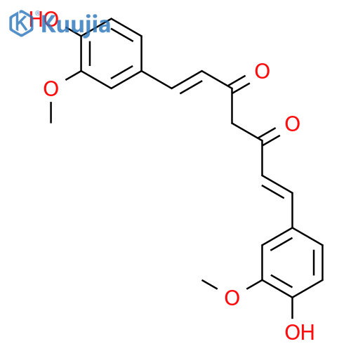 1,7-bis(4-hydroxy-3-methoxyphenyl)-1,6-heptadiene-3,5-dione structure
