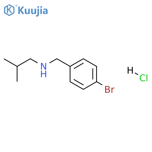 N-(4-bromobenzyl)-2-methylpropan-1-amine hydrochloride structure