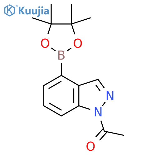 1-(4-(4,4,5,5-Tetramethyl-1,3,2-dioxaborolan-2-yl)-1H-indazol-1-yl)ethanone structure