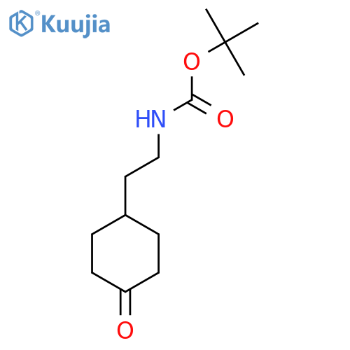 Tert-butyl N-[2-(4-oxocyclohexyl)ethyl]carbamate structure