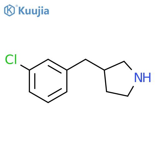 3-[(3-chlorophenyl)methyl]pyrrolidine structure