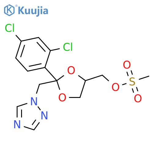 1,3-Dioxolane-4-methanol,2-(2,4-dichlorophenyl)-2-(1H-1,2,4-triazol-1-ylmethyl)-, 4-methanesulfonate structure