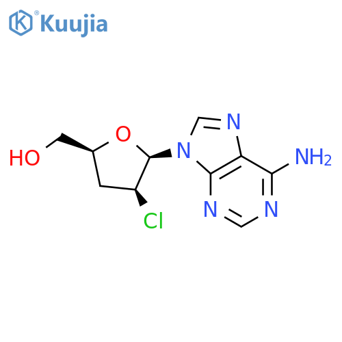 9H-Purin-6-amine,9-(2-chloro-2,3-dideoxy-b-D-threo-pentofuranosyl)- structure