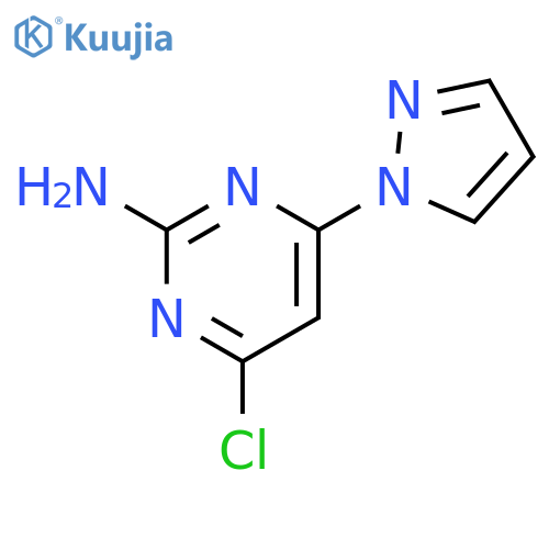 4-chloro-6-(1H-pyrazol-1-yl)pyrimidin-2-amine structure