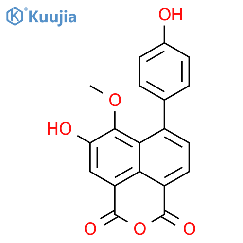 5-hydroxy-7-(4-hydroxyphenyl)-6-methoxybenzo[de]isochromene-1,3-dione structure