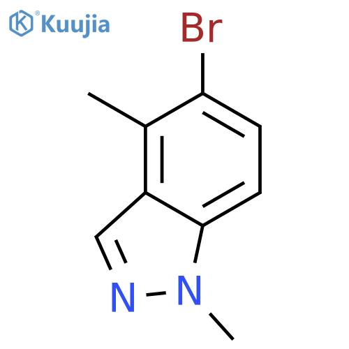 5-bromo-1,4-dimethyl-indazole structure