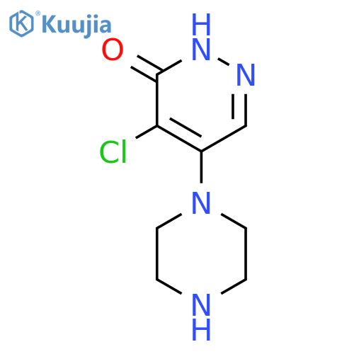 4-CHLORO-5-(1-PIPERAZINYL)-3(2H)-PYRIDAZINONE structure