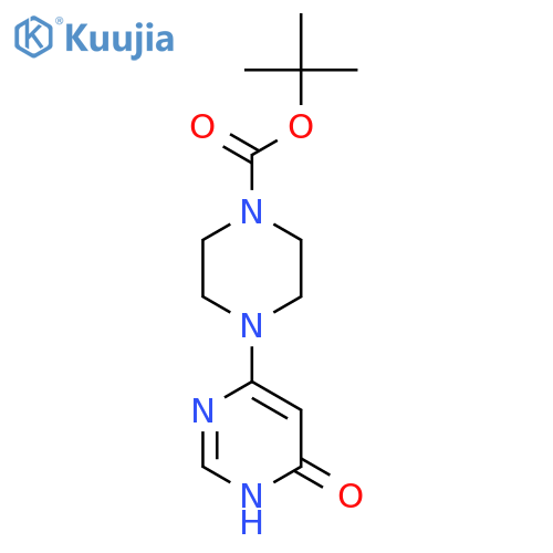4-(6-Oxo-1,6-dihydro-pyrimidin-4-yl)-piperazine-1-carboxylic acid tert-butyl ester structure