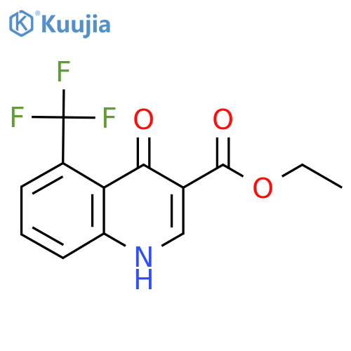 Ethyl 4-oxo-5-(trifluoromethyl)-1,4-dihydroquinoline-3-carboxylate structure