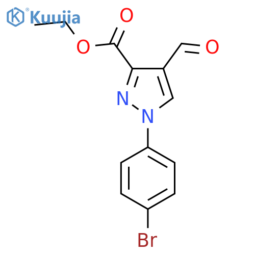 Ethyl 1-(4-bromophenyl)-4-formyl-1H-pyrazole-3-carboxylate structure