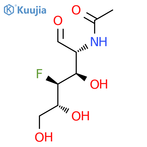 2-Acetamido-2,4-dideoxy-4-fluoro-D-glucopyranose structure
