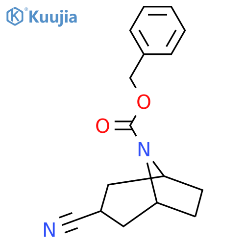 Benzyl 3-cyano-8-azabicyclo[3.2.1]octane-8-carboxylate structure