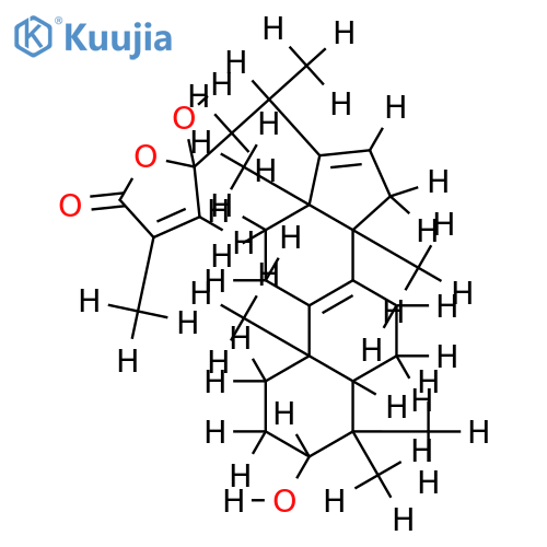 (3R,5R)-3,23-dihydroxylanosta-8,16,24-trien-26,23-olide structure