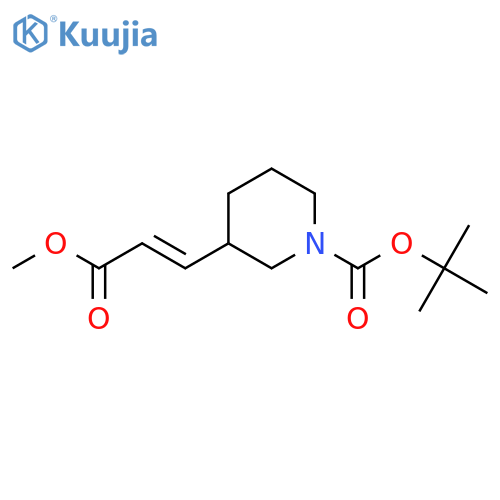 (E)-tert-butyl 3-(3-methoxy-3-oxoprop-1-en-1-yl)piperidine-1-carboxylate structure