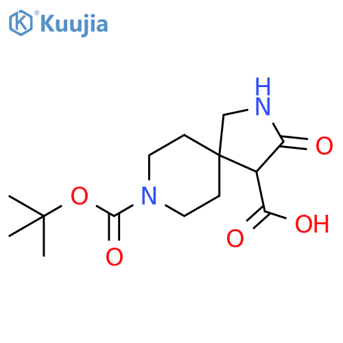 8-(Tert-Butoxycarbonyl)-3-Oxo-2,8-Diazaspiro[4.5]Decane-4-Carboxylic Acid(WX100043) structure