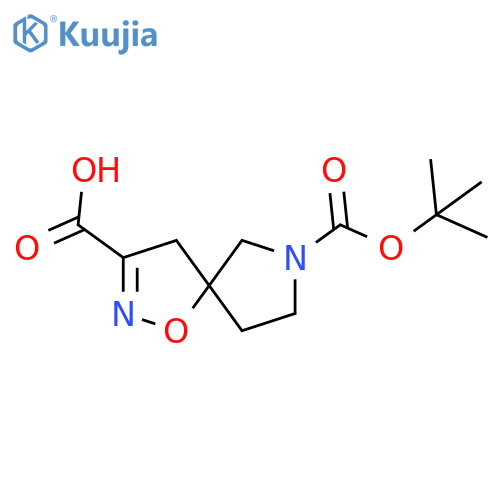 7-[(tert-butoxy)carbonyl]-1-oxa-2,7-diazaspiro[4.4]non-2-ene-3-carboxylic acid structure