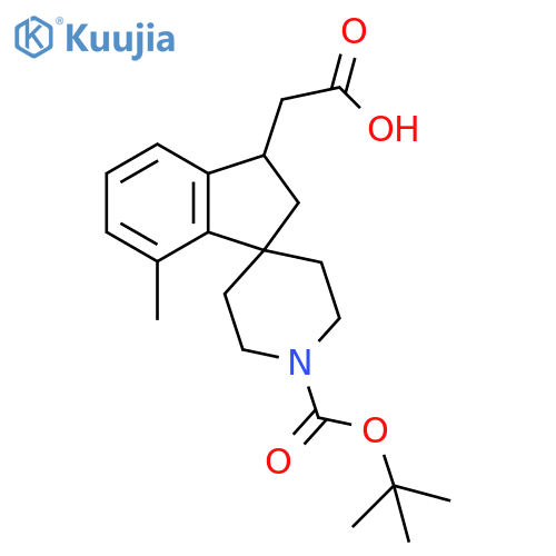 2-4-Methyl-1'-(2-methylpropan-2-yl)oxycarbonylspiro1,2-dihydroindene-3,4'-piperidine-1-ylacetic Acid structure