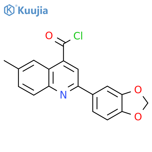 2-(1,3-Benzodioxol-5-YL)-6-methylquinoline-4-carbonyl chloride structure