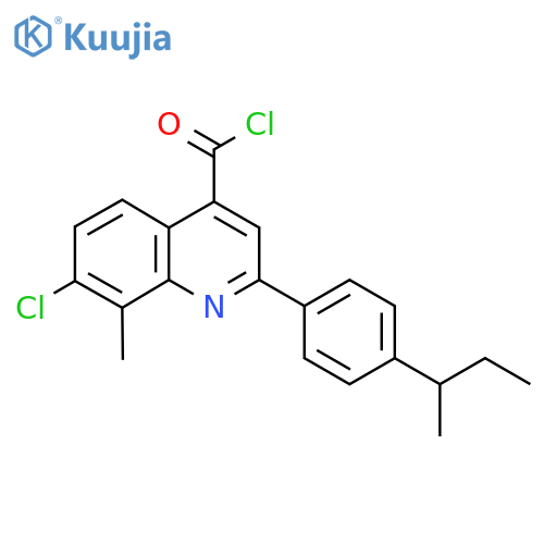 2-(4-Sec-butylphenyl)-7-chloro-8-methylquinoline-4-carbonyl chloride structure