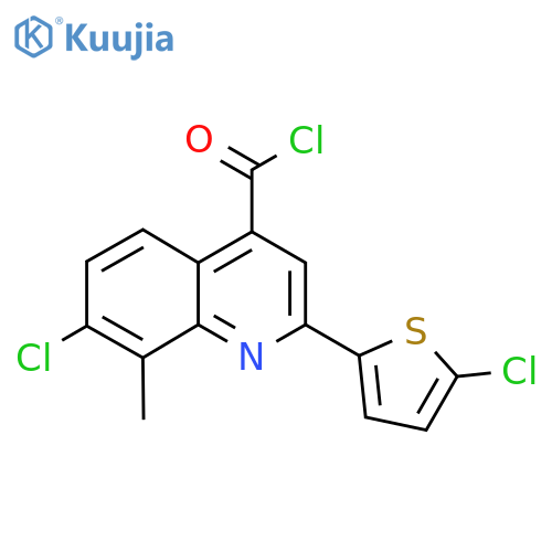 7-Chloro-2-(5-chloro-2-thienyl)-8-methylquinoline-4-carbonyl chloride structure