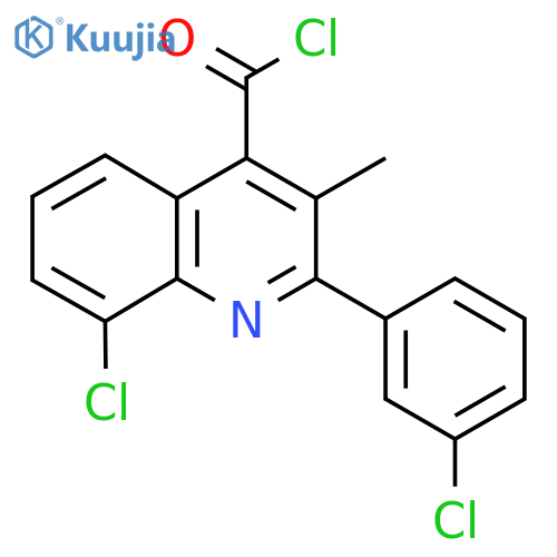 8-Chloro-2-(3-chlorophenyl)-3-methylquinoline-4-carbonyl chloride structure