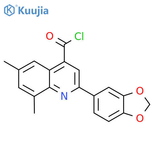 2-(1,3-Benzodioxol-5-YL)-6,8-dimethylquinoline-4-carbonyl chloride structure