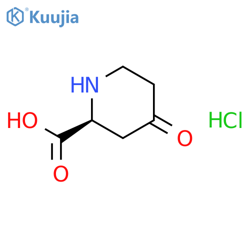 (2S)-4-oxopiperidine-2-carboxylic acid hydrochloride structure