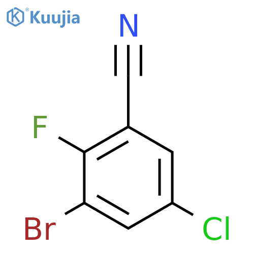 3-bromo-5-chloro-2-fluorobenzonitrile structure