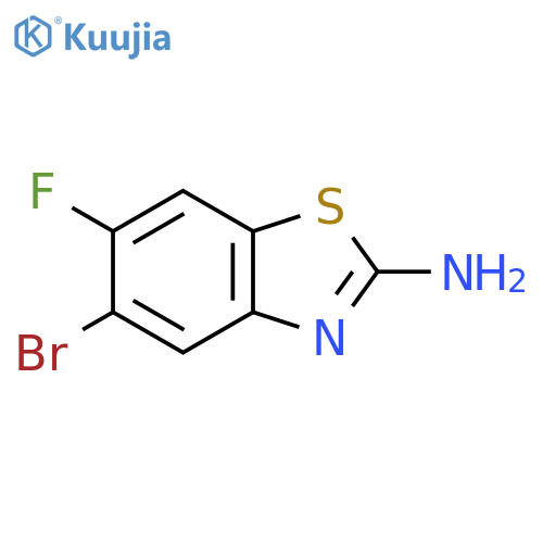 5-bromo-6-fluoro-1,3-benzothiazol-2-amine structure
