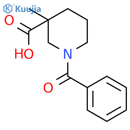 1-Benzoyl-3-methylpiperidine-3-carboxylic Acid structure