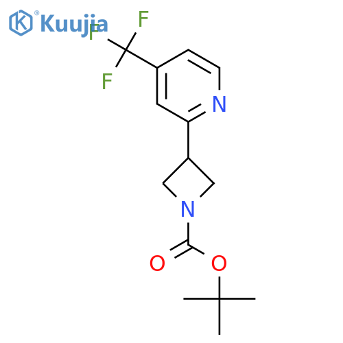 Tert-butyl 3-(4-(trifluoromethyl)pyridin-2-yl)azetidine-1-carboxylate structure