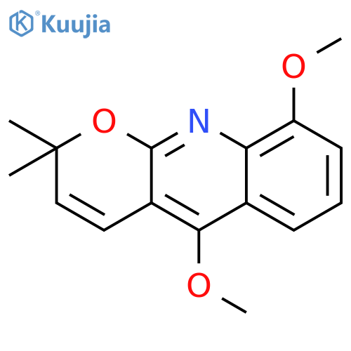 5,9-dimethoxy-2,2-dimethyl-[2H]-pyrano[2,3-b]quinoline structure