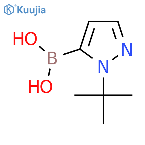 1-Tert-butyl-1H-pyrazole-5-boronic acid structure