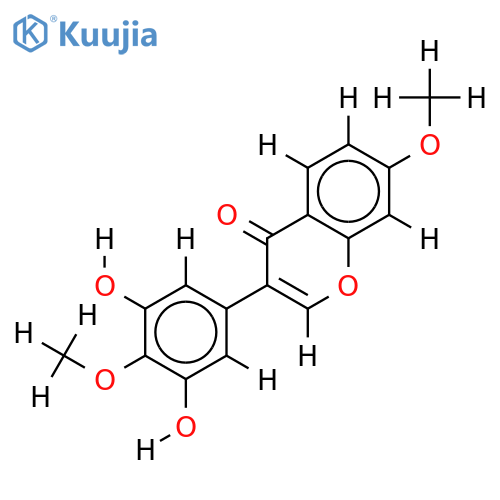3',5'-dihydroxy-7,4'-dimethoxyisoflavone structure