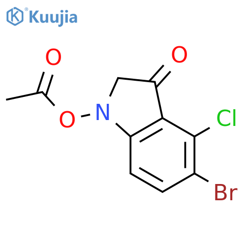 1-Acetyl-5-bromo-4-chloro-pseudoindoxyl structure