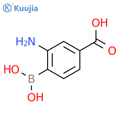 3-amino-4-(dihydroxyboranyl)benzoic acid structure