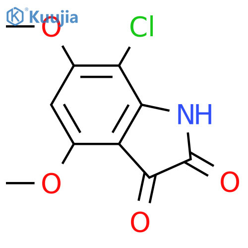 7-chloro-4,6-dimethoxy-2,3-dihydro-1H-indole-2,3-dione structure