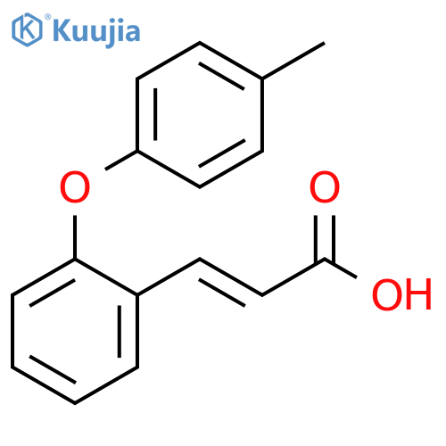 (2E)-3-[2-(4-methylphenoxy)phenyl]prop-2-enoic acid structure