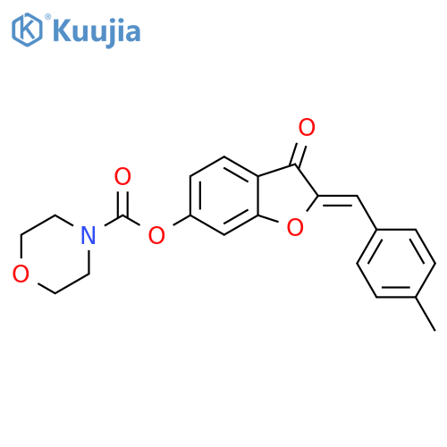 (2Z)-2-[(4-methylphenyl)methylidene]-3-oxo-2,3-dihydro-1-benzofuran-6-yl morpholine-4-carboxylate structure