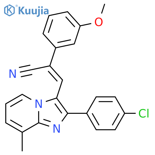 (Z)-3-[2-(4-CHLOROPHENYL)-8-METHYLIMIDAZO[1,2-A]PYRIDIN-3-YL]-2-(3-METHOXYPHENYL)-2-PROPENENITRILE structure
