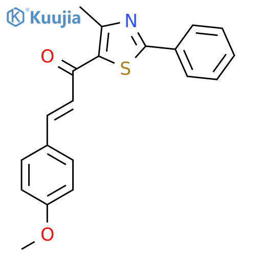 (E)-3-(4-methoxyphenyl)-1-(4-methyl-2-phenyl-1,3-thiazol-5-yl)-2-propen-1-one structure