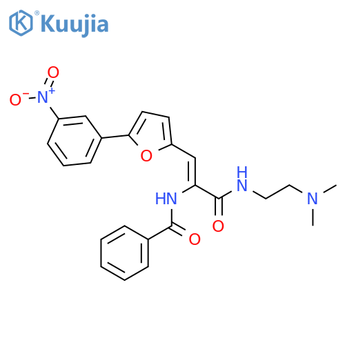 (2Z)-N-2-(dimethylamino)ethyl-3-5-(3-nitrophenyl)furan-2-yl-2-(phenylformamido)prop-2-enamide structure